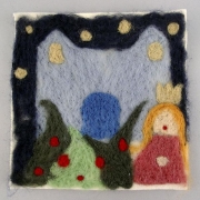 Image de Laine cardée naturelle à feutrer, lot de 10