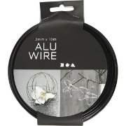 Image de Fil d'aluminium 2 mm noir, 10 mètres