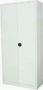 Image de Armoire métallique portes battantes grise, ht. 195 cm