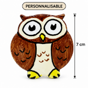 Image de Magnets hibou en porcelaine, lot de 12