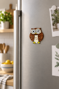 Image de Magnets hibou en porcelaine, lot de 12