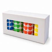 Image de Gommettes adhésives cœur, lot de 4 rouleaux