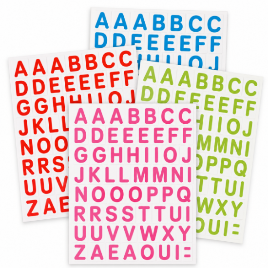 Image de Gommettes lettres majuscules, lot de 960