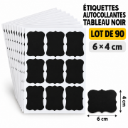 Image de Etiquettes autocollantes tableau noir, lot de 90