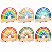 Image de Arc-en-ciel sur socle, lot de 6